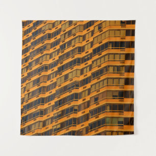ORANGE CONCRETE BUILDING TAPESTRY