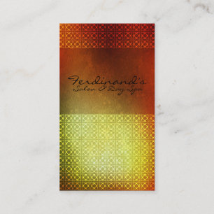 Orange Contemporary Salon & Sp Business Card