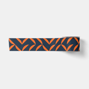 Orange, cool, modern, trendy wavy illustration satin ribbon