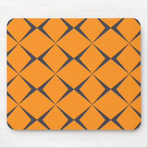 Orange, cool, simple, trendy, chevron shapes mouse pad