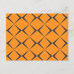 Orange, cool, simple, trendy, chevron shapes postcard
