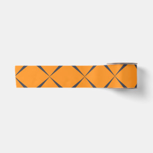 Orange, cool, simple, trendy, chevron shapes satin ribbon