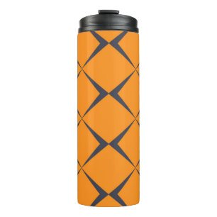 Orange, cool, simple, trendy, chevron shapes thermal tumbler
