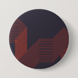 Orange cool simple trendy decorative illustration 7.5 cm round badge