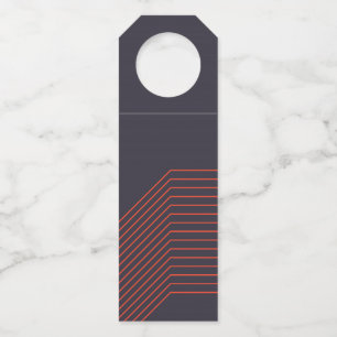 Orange cool simple trendy decorative illustration bottle tag
