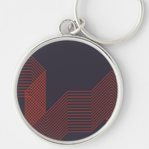 Orange cool simple trendy decorative illustration key ring