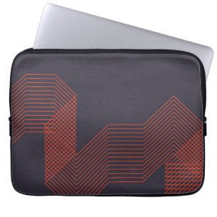 Orange cool simple trendy decorative illustration laptop sleeve