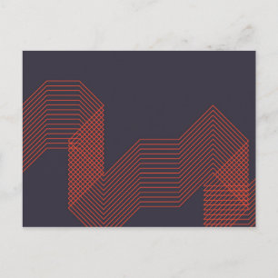 Orange cool  simple trendy decorative illustration postcard