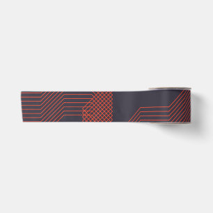 Orange cool simple trendy decorative illustration satin ribbon