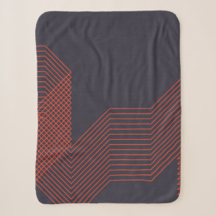 Orange cool simple trendy decorative illustration sherpa blanket