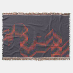Orange cool simple trendy decorative illustration throw blanket