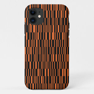 Orange, cool, trendy, modern geometric graphic art iPhone 11 case