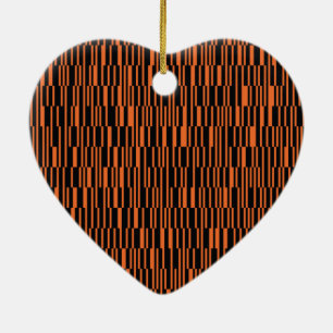 Orange, cool, trendy, modern geometric graphic art ceramic ornament