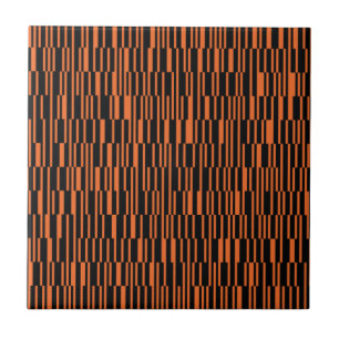 Orange, cool, trendy, modern geometric graphic art ceramic tile
