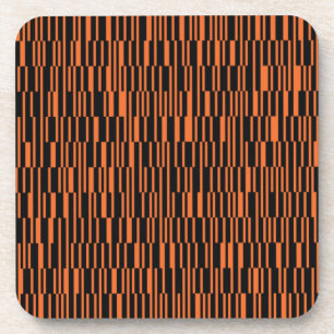 Orange, cool, trendy, modern geometric graphic art coaster