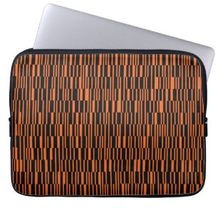 Orange, cool, trendy, modern geometric graphic art laptop sleeve