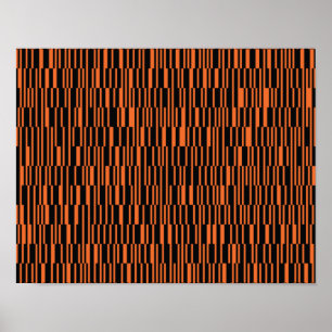 Orange, cool, trendy, modern geometric graphic art poster