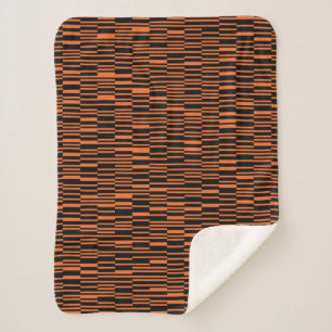 Orange, cool, trendy, modern geometric graphic art sherpa blanket