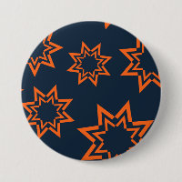 Orange, cool, trendy, playful star shape pattern