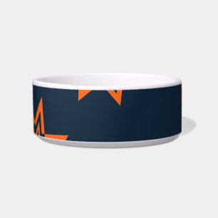 Orange, cool, trendy, playful star shape pattern bowl