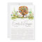 Orange Coral Forest Side Branch Wedding Invitation