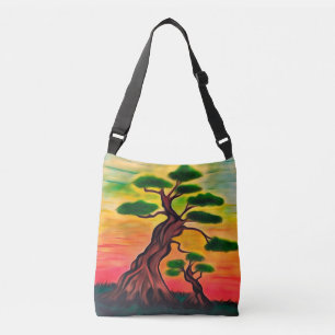Orange coral sunset crossbody bag