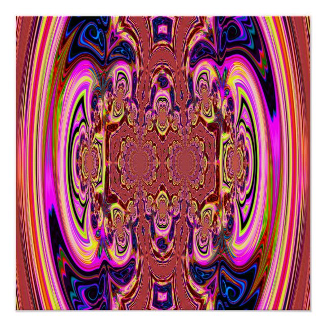 Orange Cosmic Spectacular Perfect Poster (Front)