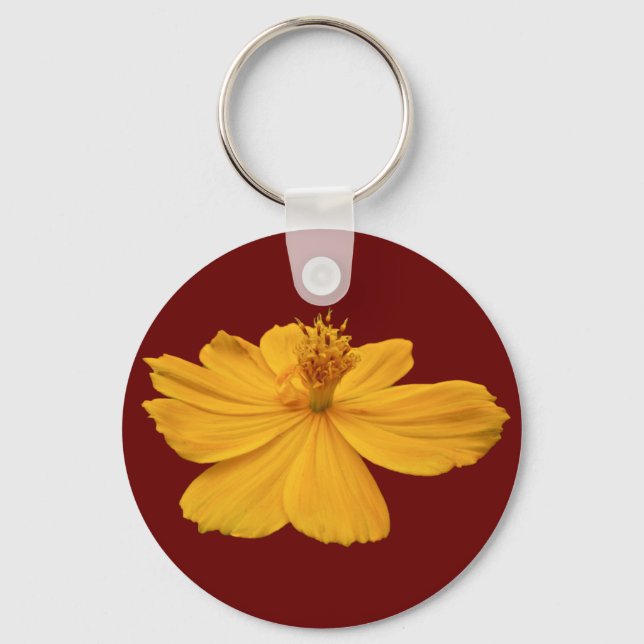 Orange Cosmos Coordinating Items Key Ring (Front)