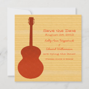 Orange Country Guitar Save the Date Invite