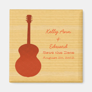 Orange Country Guitar Save the Date Magnet
