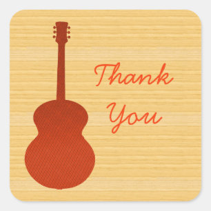 Orange Country Guitar Thank You Stickers