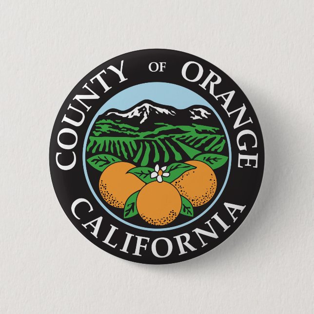 Orange County 6 Cm Round Badge (Front)
