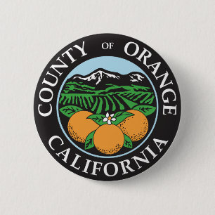 Orange County 6 Cm Round Badge