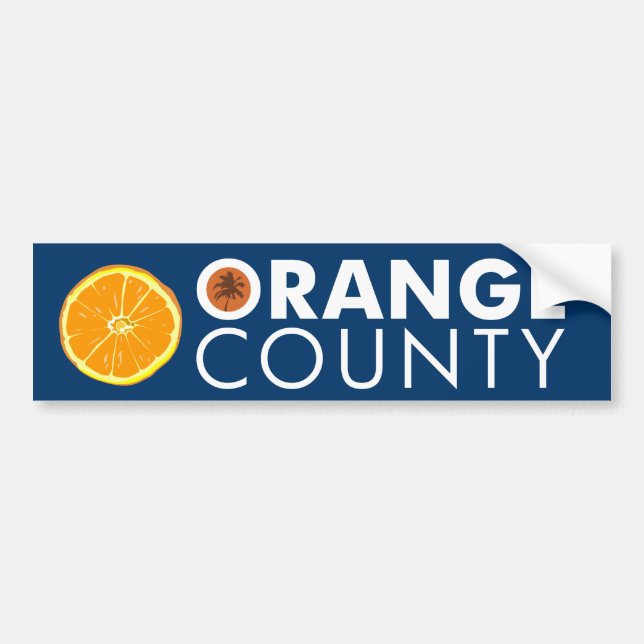 Orange County bumper sticker white text (Front)