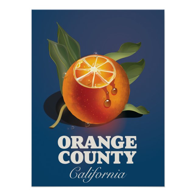 Orange County California travel poster.  Poster (Front)