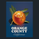 Orange County California travel poster. Poster<br><div class="desc">Orange County California beautiful vintage style travel poster.</div>