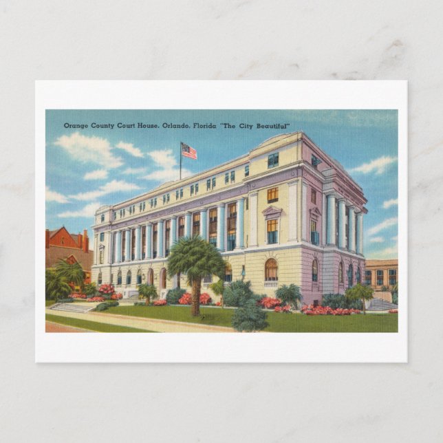 Orange County Court House in Orlando, Florida,  Postcard (Front)