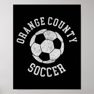 Orange County Soccer Retro Distressed 90's Vintage Poster