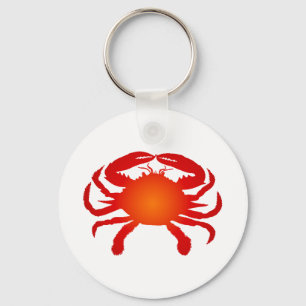 Orange Crab Key Ring