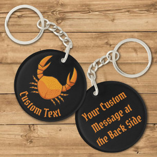 Orange Crab Keychain