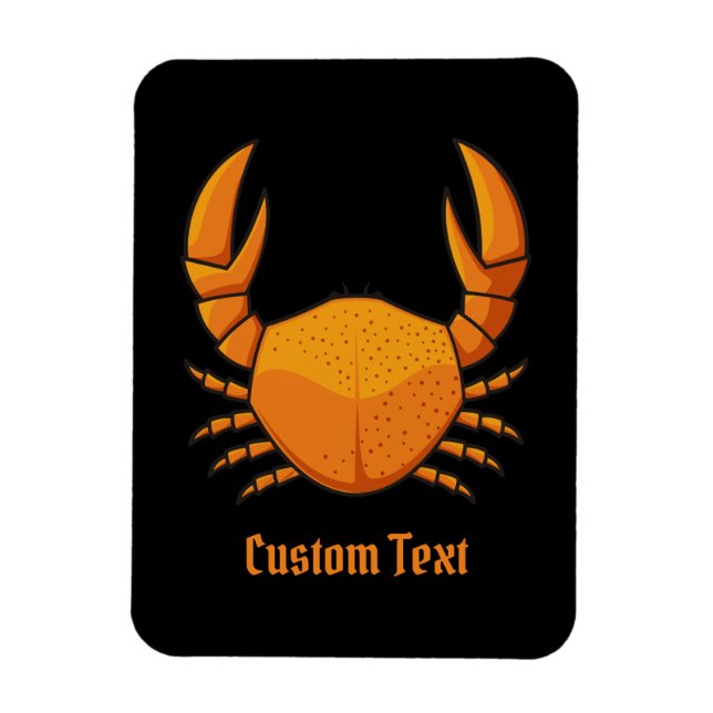 Orange Crab Magnet (Vertical)