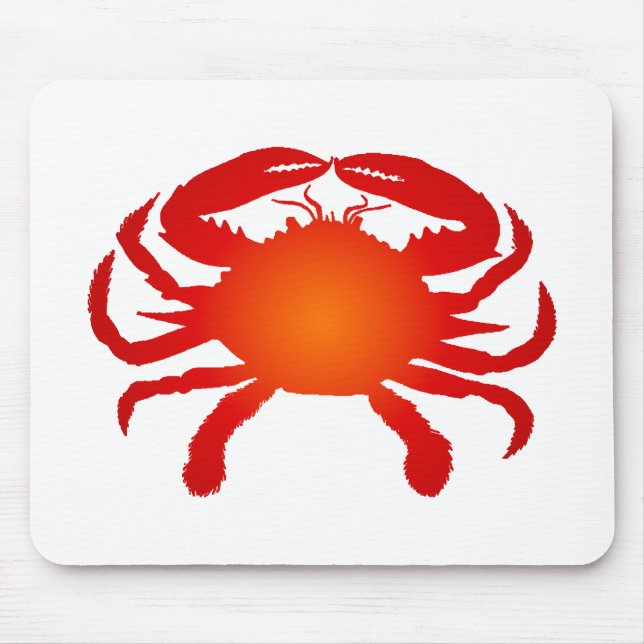 Orange Crab Mouse Pad (Front)