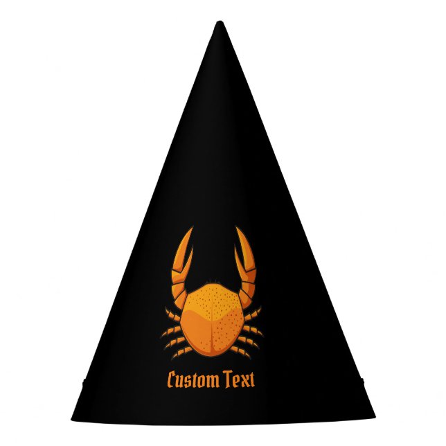 Orange Crab Party Hat (Front)