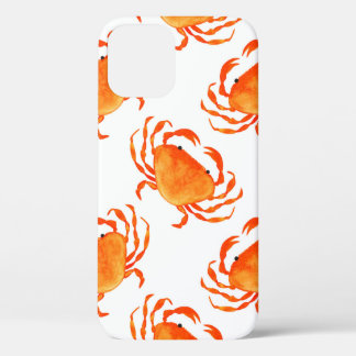Orange crabs seamless pattern iPhone 12 case