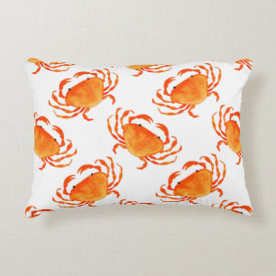 Orange crabs seamless pattern decorative cushion