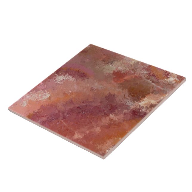 Orange Crackle Pastel Ceramic Tile (Side)