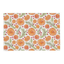 Orange, Cranberry and Rosemary Holiday Watercolor 