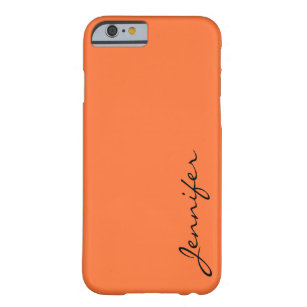 Orange (Crayola) colour background Barely There iPhone 6 Case