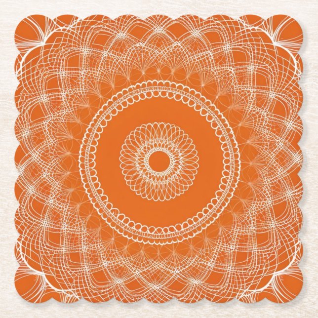 Orange Cream Paper Coaster (Front)