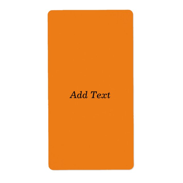 Orange Create Your Own Add Text Custom (Front)